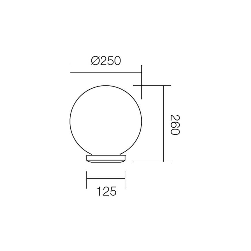 Redo 9770 - Abat-jour de rechange pour éclairage extérieur SFERA d. 25 cm IP44 marron