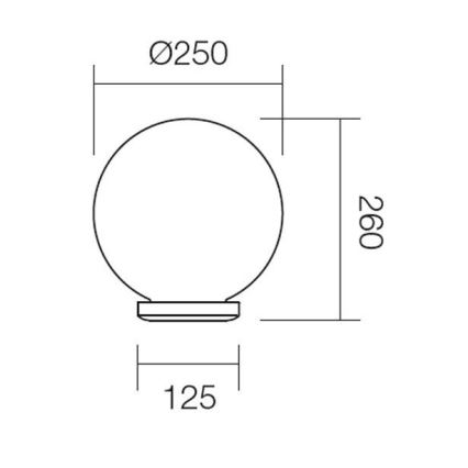 Redo 9771 - Abat-jour de rechange pour éclairage extérieur SFERA d. 25 cm IP44 blanc