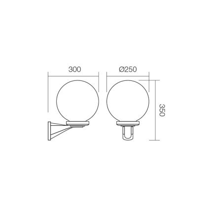 Redo 9789 - Applique murale d'extérieur SFERA 1xE27/42W/230V IP44 blanc