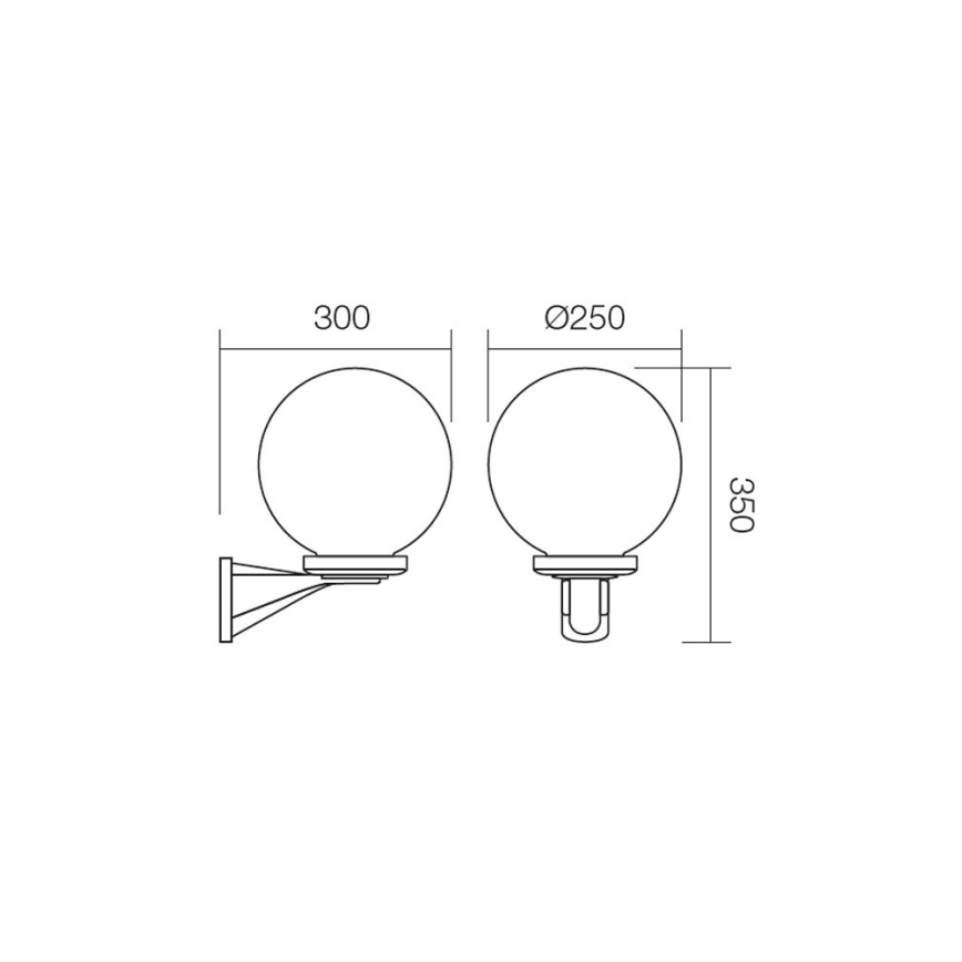 Redo 9789 - Applique murale d'extérieur SFERA 1xE27/42W/230V IP44 blanc