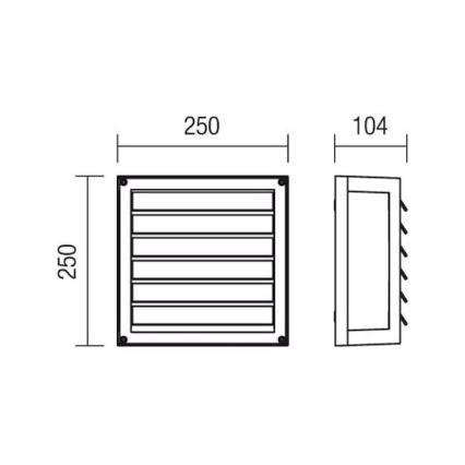 Redo 9893 - Applique murale extérieur BRICK 2xE27/42W/230V IP54