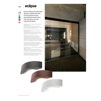 Redo 9903 - Applique murale LED extérieure ECLIPSE 3xLED/3W/230V IP54