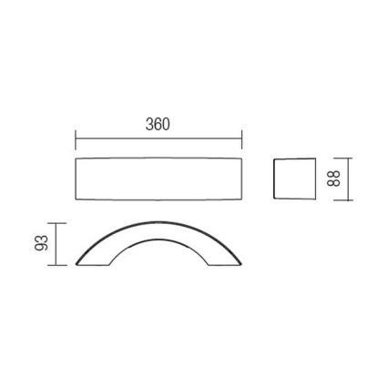 Redo 9903 - Applique murale LED extérieure ECLIPSE 3xLED/3W/230V IP54