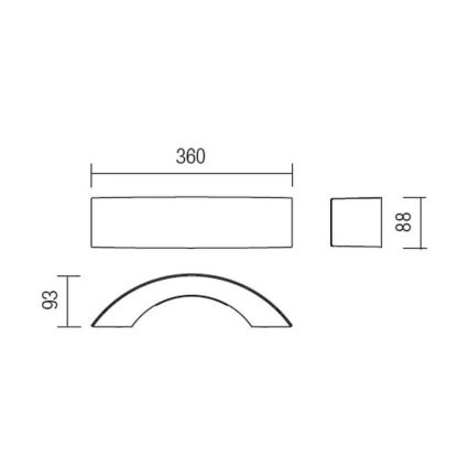 Redo 9904 - Applique murale LED extérieure ECLIPSE 3xLED/3W/230V IP54