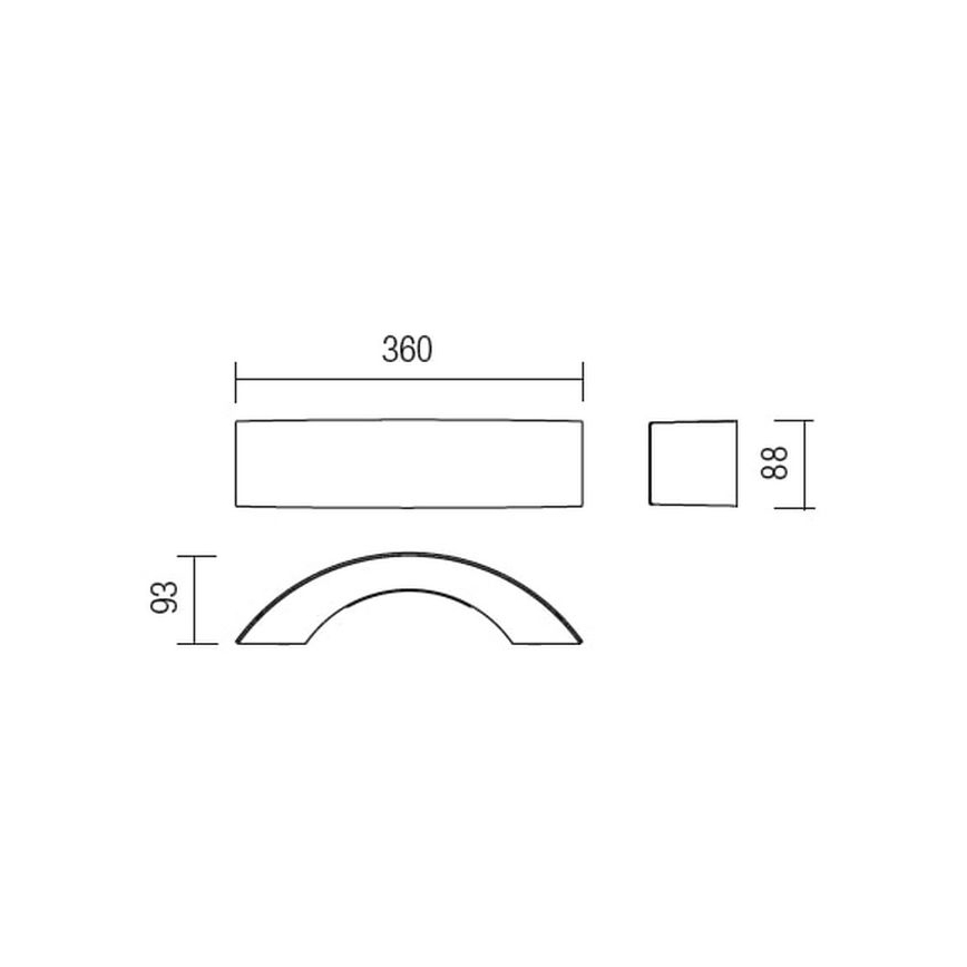 Redo 9904 - Applique murale LED extérieure ECLIPSE 3xLED/3W/230V IP54
