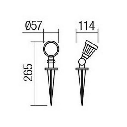 Redo 9998 - Lampe extérieure TIM LED/5W/230V 4000K IP65