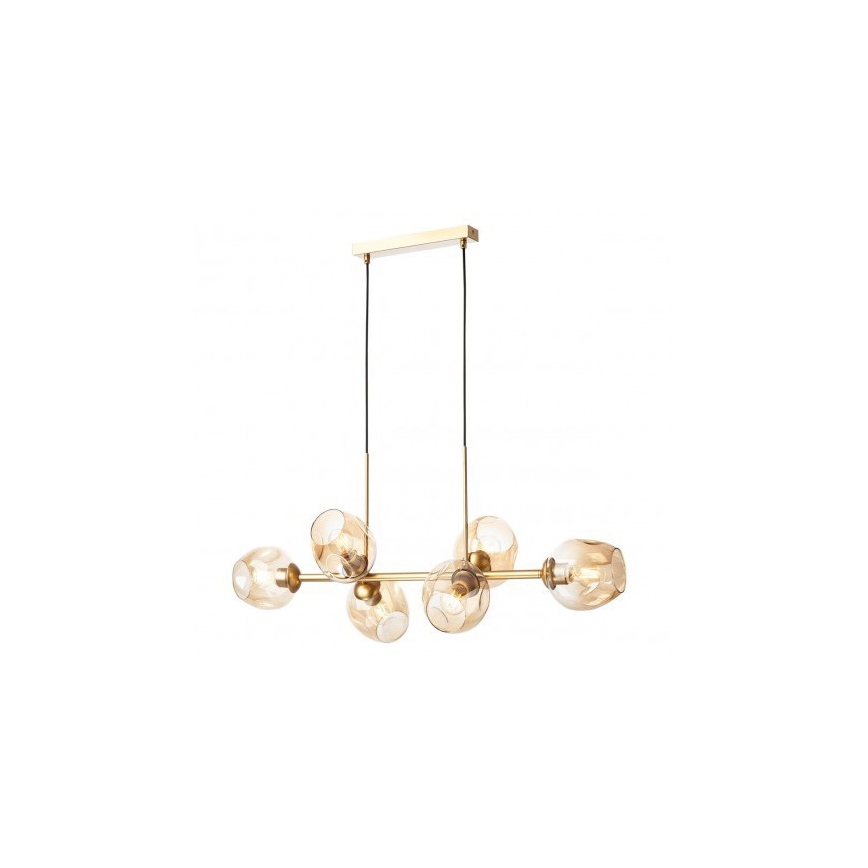 Redo A01-2621-Abat-jour de rechange pour lampe et lustre PIERCE, Ø 15 cm, doré/fumé