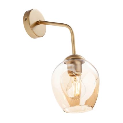 Redo A01-2621-Abat-jour de rechange pour lampe et lustre PIERCE, Ø 15 cm, doré/fumé