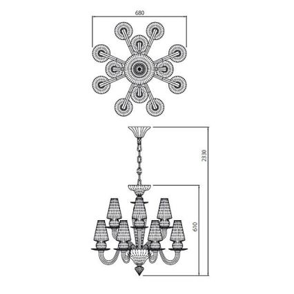 Redo IID C12 51 - Suspension chaîne IDILLIO 12xG9/48W/230V