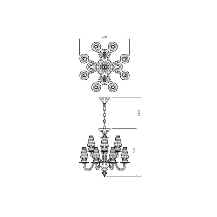 Redo IID C12 51 - Suspension chaîne IDILLIO 12xG9/48W/230V