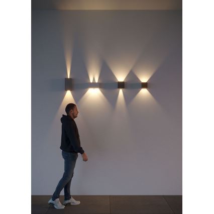 Redo 90568 - Applique murale extérieure VARY 2xLED/10W/230V 4000K IP54 anthracite