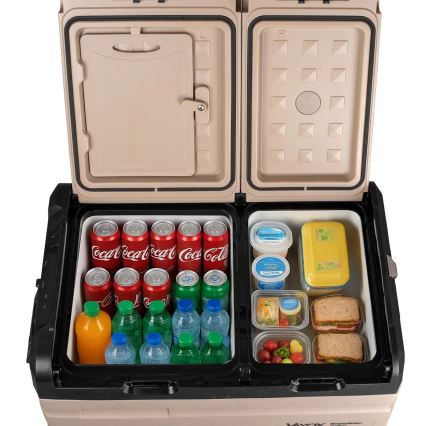 Réfrigérateur de voyage avec écran LCD 39 l 230V/12V/24V marron