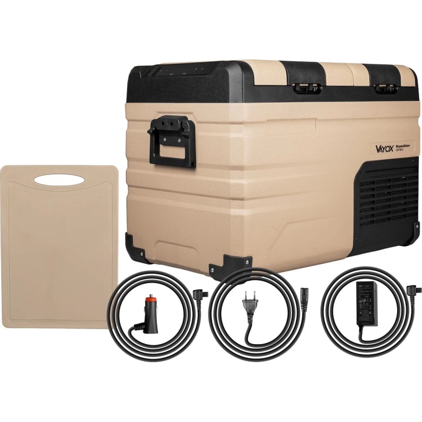 Réfrigérateur de voyage avec écran LCD 39 l 230V/12V/24V marron
