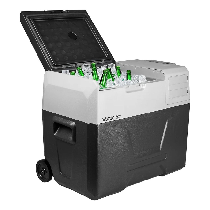 Réfrigérateur de voyage avec écran LCD 40 l 230V/12V/24V noir