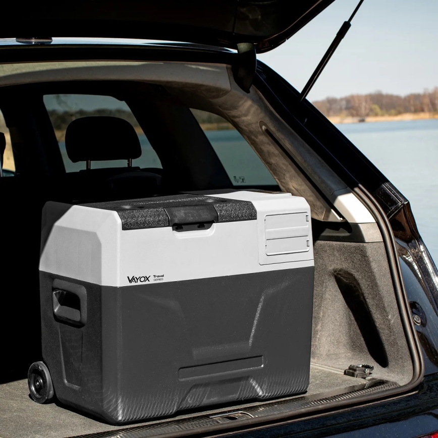 Réfrigérateur de voyage avec écran LCD 40 l 230V/12V/24V noir