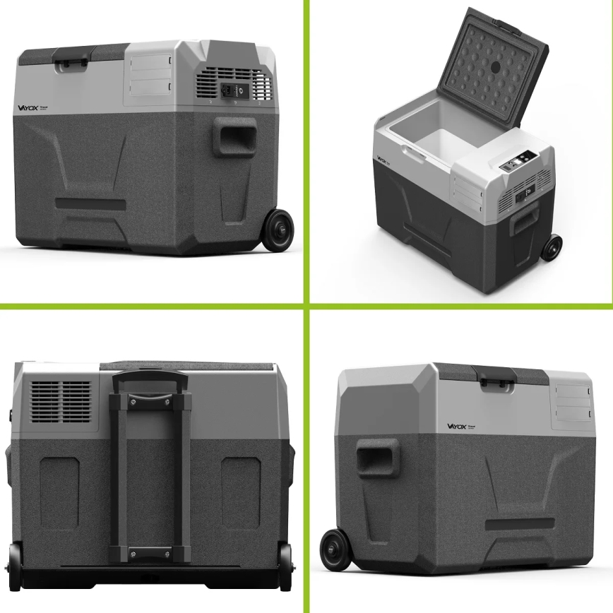 Réfrigérateur de voyage avec écran LCD 40 l 230V/12V/24V noir