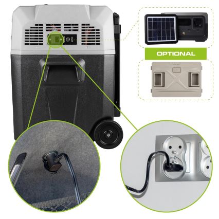 Réfrigérateur de voyage avec écran LCD 40 l 230V/12V/24V noir