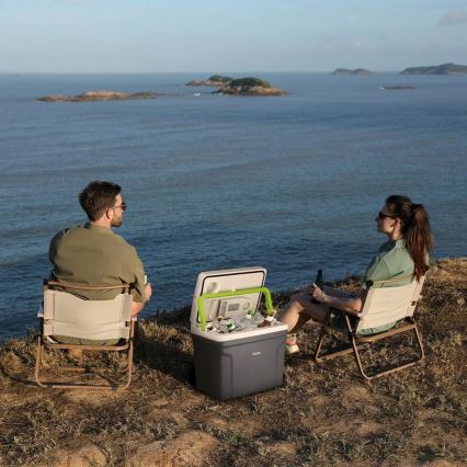 Réfrigérateur de voyage avec fonction de chauffage 27 l 230V/12V/24V gris