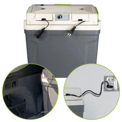 Réfrigérateur de voyage avec fonction de chauffage 27 l 230V/12V/24V gris