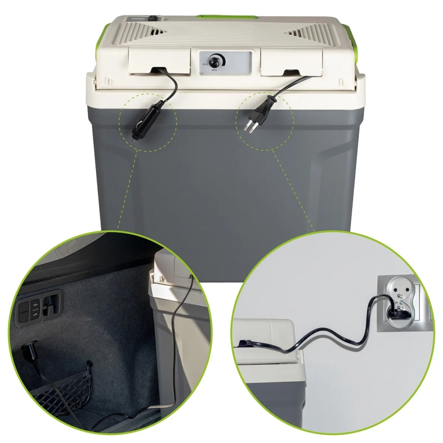 Réfrigérateur de voyage avec fonction de chauffage 27 l 230V/12V/24V gris