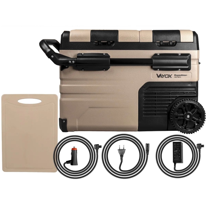 Réfrigérateur portable de voiture avec écran LCD 39 l 230V/12V/24V marron