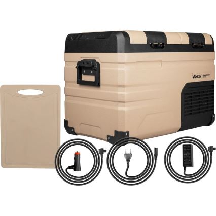 Réfrigérateur portable de voiture avec écran LCD 39 l 230V/12V/24V marron