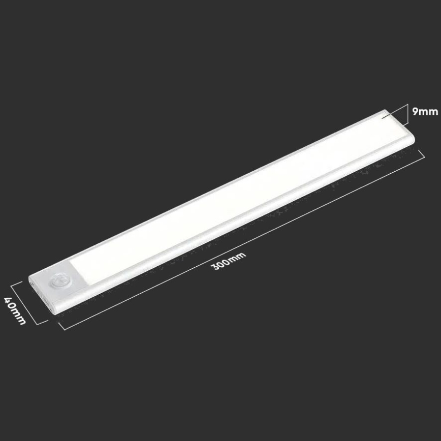 Réglette de cuisine avec détecteur LED/1,5W/5V 1500 mAh 4000K