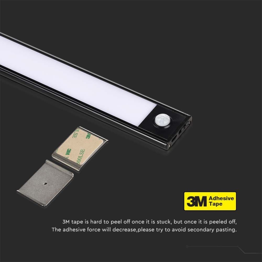 Réglette de cuisine avec détecteur LED/2W/5V 2200 mAh 3000K