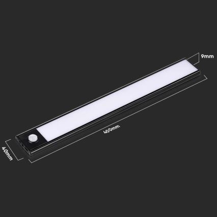 Réglette de cuisine avec détecteur LED/2W/5V 2200 mAh 3000K