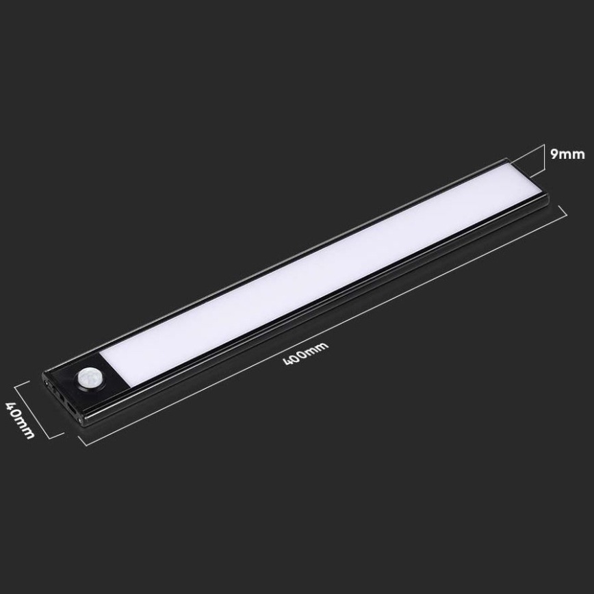 Réglette de cuisine avec détecteur LED/2W/5V 2200 mAh 3000K