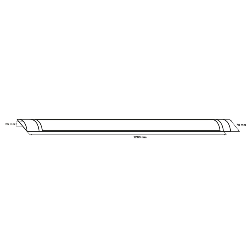Réglette LED/36W/230V 4000K 120 cm noire