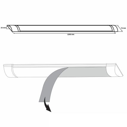 Réglette LED de cuisine LED/36W/230V 4000K 120 cm blanc