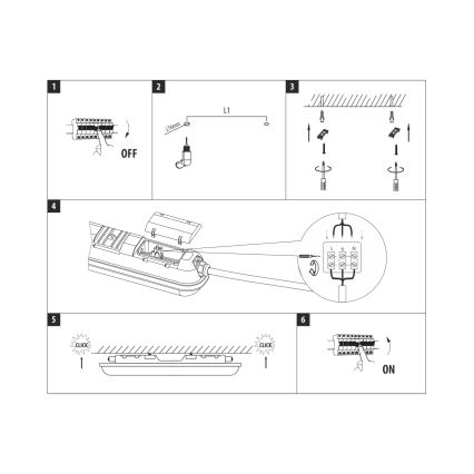 Réglette LED technique 36W/230V 4200K 120 cm IP65