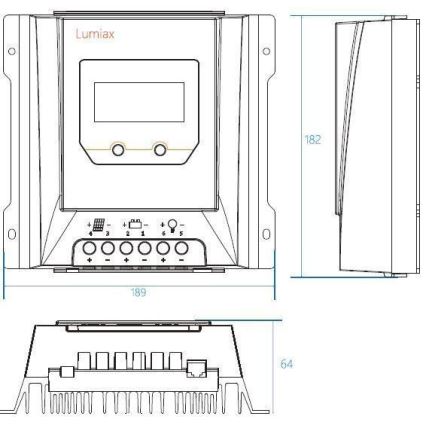 Régulateur de charge solaire connecté MPPT 12-24V/20A IP32