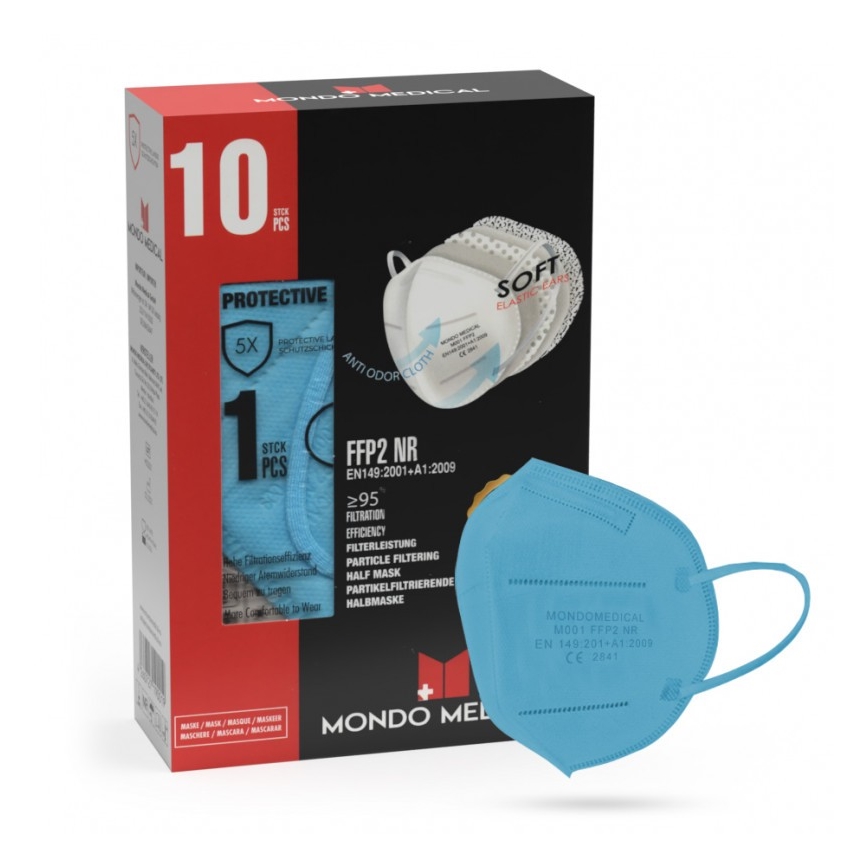 Respirateur Mondo Medical FFP2 NR Bleu clair 1pc