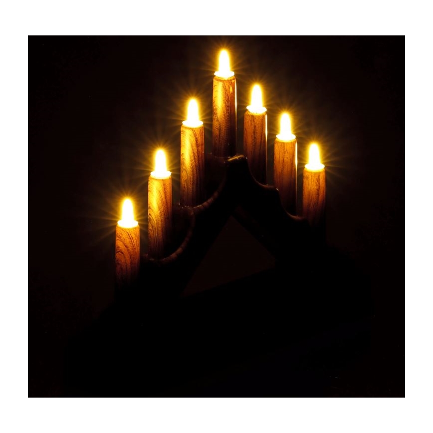 Chandelier de Noël LED 7xLED/2xAA blanc chaud