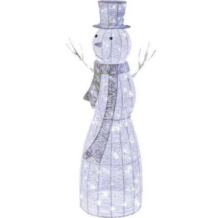 Décoration de Noël extérieure LED/3,6W/230V/blanc froid 124 cm IP44 bonhomme de neige