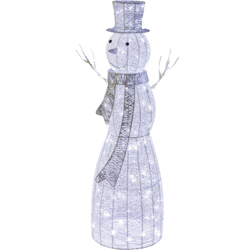 Décoration de Noël extérieure LED/3,6W/230V/blanc froid 124 cm IP44 bonhomme de neige