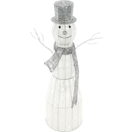 Décoration de Noël extérieure LED/3,6W/230V/blanc froid 124 cm IP44 bonhomme de neige
