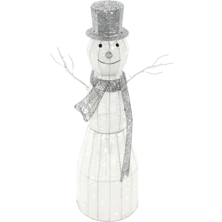 Décoration de Noël extérieure LED/3,6W/230V/blanc froid 124 cm IP44 bonhomme de neige