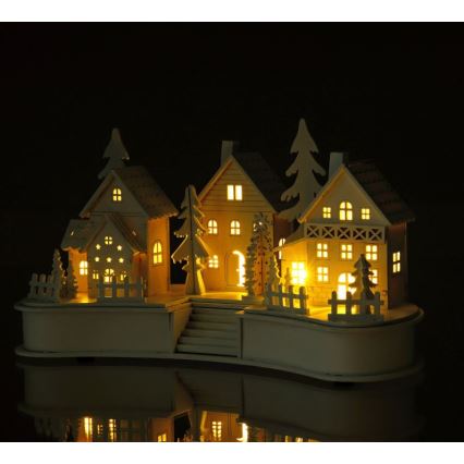 Décoration de Noël LED/2xAA village