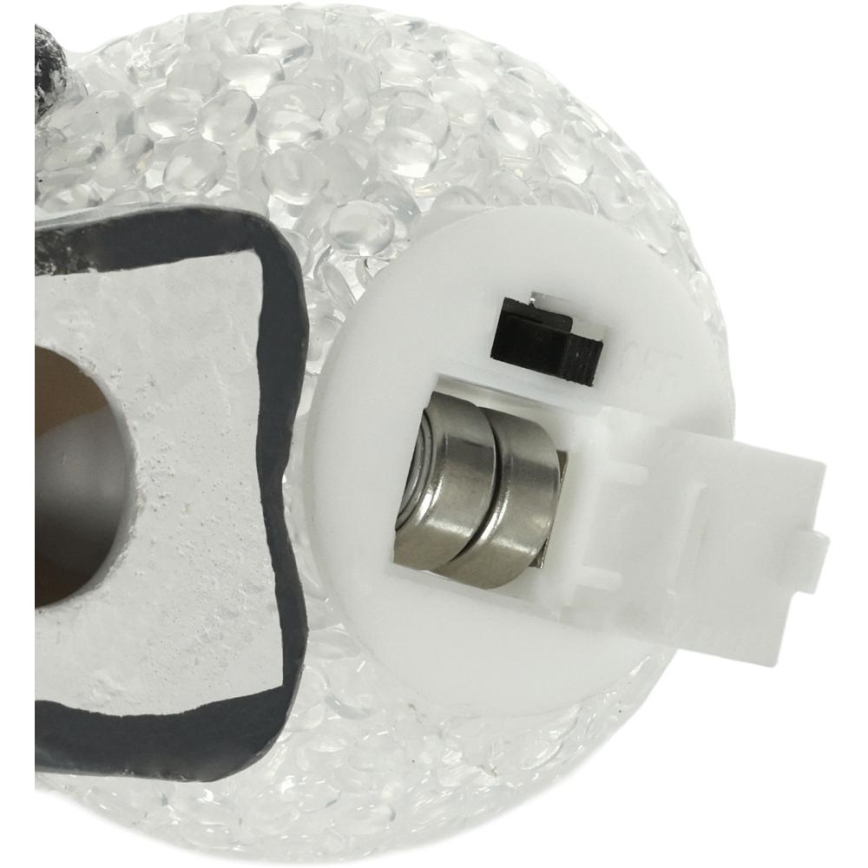Décoration de Noël LED/2xLR44/blanc chaud bonhomme de neige avec une boule de neige