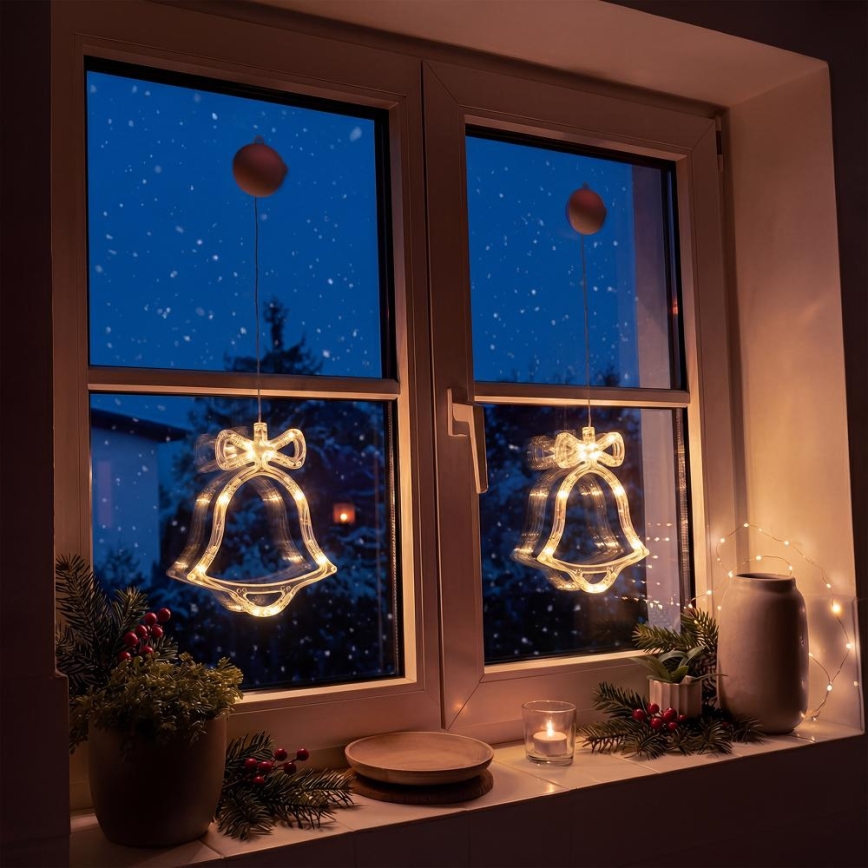 Décoration de Noël à LED LED/3xAAA/blanc chaud clochette