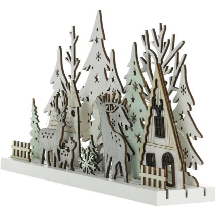 Décoration de Noël LED/3xAAA/blanc chaud forêt