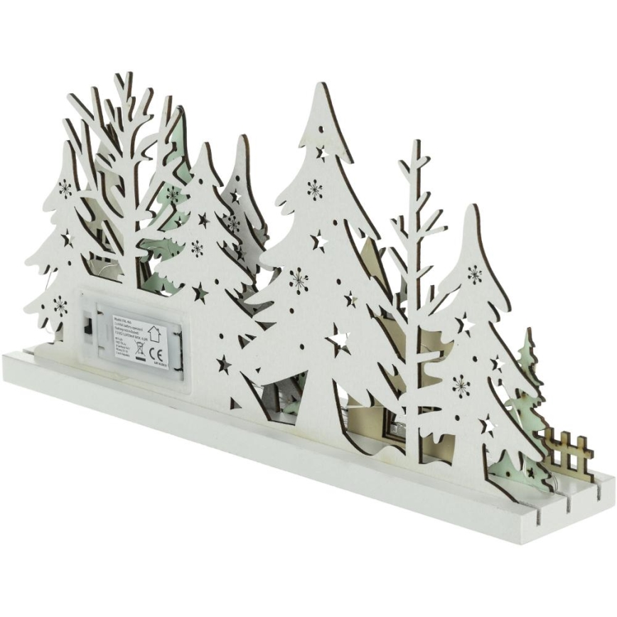 Décoration de Noël LED/3xAAA/blanc chaud forêt