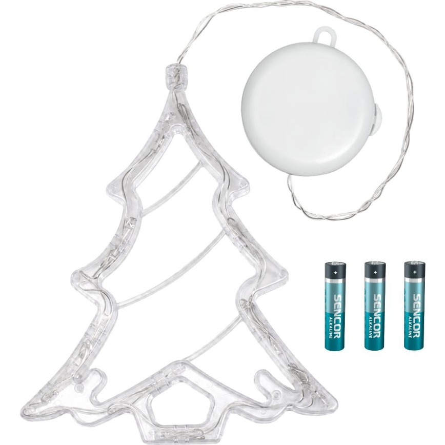 LED Décoration de Noël LED/3xAAA/blanc chaud petit sapin