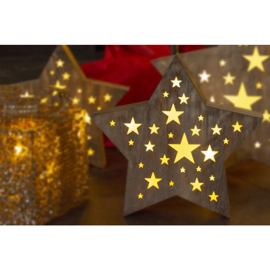 Décoration de Noël LED LED/2xAAA étoile