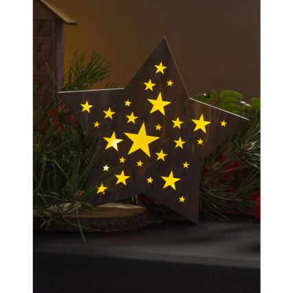 Décoration de Noël LED LED/2xAAA étoile