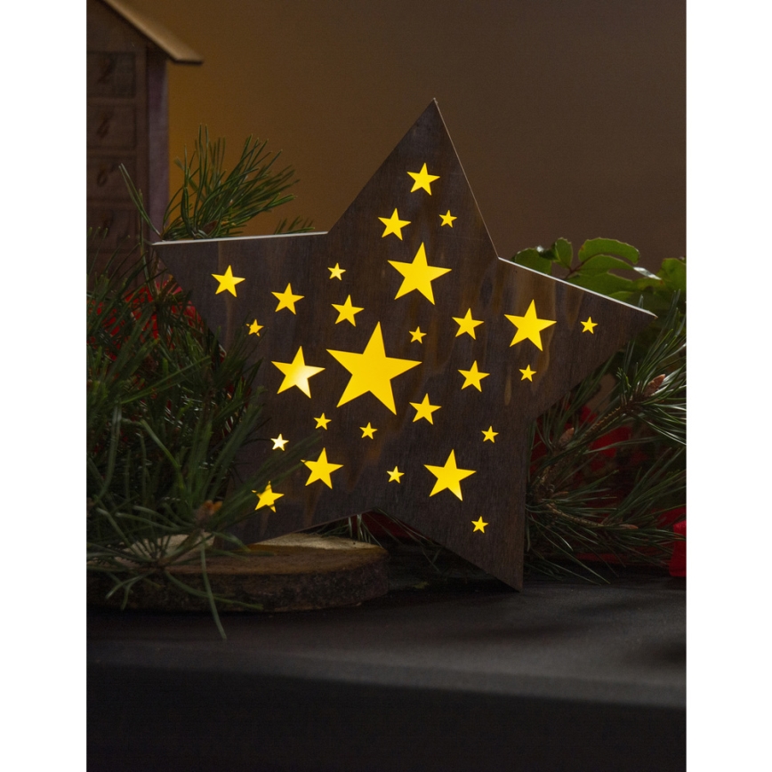 Décoration de Noël LED LED/2xAAA étoile