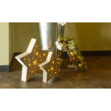 Décoration de Noël LED LED/2xAAA étoile